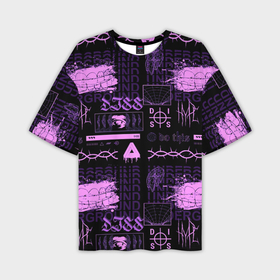 Мужская футболка oversize 3D с принтом Underground pattern color ,  |  | Тематика изображения на принте: 