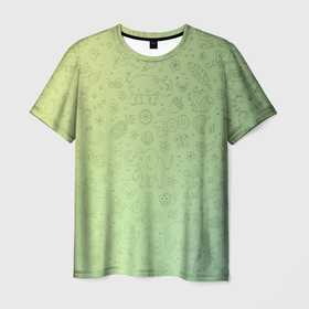 Мужская футболка 3D с принтом Соцсети зеленый фон в Екатеринбурге, 100% полиэфир | прямой крой, круглый вырез горловины, длина до линии бедер | 
