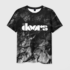 Мужская футболка 3D с принтом The Doors black graphite в Белгороде, 100% полиэфир | прямой крой, круглый вырез горловины, длина до линии бедер | Тематика изображения на принте: 