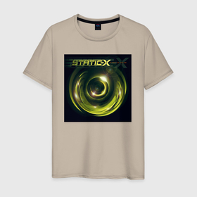 Мужская футболка хлопок с принтом Static X   Shadow Zone в Тюмени, 100% хлопок | прямой крой, круглый вырез горловины, длина до линии бедер, слегка спущенное плечо. | 