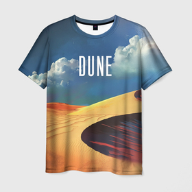 Мужская футболка 3D с принтом Sands   Dune в Курске, 100% полиэфир | прямой крой, круглый вырез горловины, длина до линии бедер | 