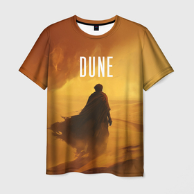 Мужская футболка 3D с принтом Дюна   пустыня в Петрозаводске, 100% полиэфир | прямой крой, круглый вырез горловины, длина до линии бедер | 