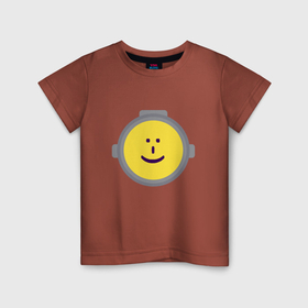 Детская футболка хлопок с принтом Content Warning жёлтый в Екатеринбурге, 100% хлопок | круглый вырез горловины, полуприлегающий силуэт, длина до линии бедер | 