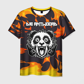 Мужская футболка 3D с принтом Die Antwoord рок панда и огонь в Санкт-Петербурге, 100% полиэфир | прямой крой, круглый вырез горловины, длина до линии бедер | Тематика изображения на принте: 