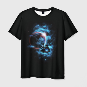 Мужская футболка 3D с принтом Неизведанная планета в Курске, 100% полиэфир | прямой крой, круглый вырез горловины, длина до линии бедер | 