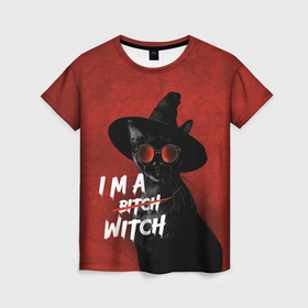 Женская футболка 3D с принтом I am witch , 100% полиэфир ( синтетическое хлопкоподобное полотно) | прямой крой, круглый вырез горловины, длина до линии бедер | 