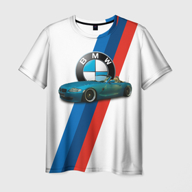 Мужская футболка 3D с принтом Немецкий родстер BMW в Петрозаводске, 100% полиэфир | прямой крой, круглый вырез горловины, длина до линии бедер | Тематика изображения на принте: 