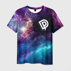 Мужская футболка 3D с принтом Deep Purple space rock , 100% полиэфир | прямой крой, круглый вырез горловины, длина до линии бедер | 
