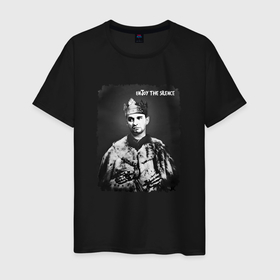 Мужская футболка хлопок с принтом Depeche Mode   Dave enjoy the silence в Екатеринбурге, 100% хлопок | прямой крой, круглый вырез горловины, длина до линии бедер, слегка спущенное плечо. | Тематика изображения на принте: 