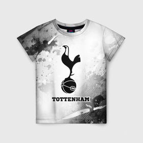 Детская футболка 3D с принтом Tottenham sport на светлом фоне , 100% гипоаллергенный полиэфир | прямой крой, круглый вырез горловины, длина до линии бедер, чуть спущенное плечо, ткань немного тянется | 