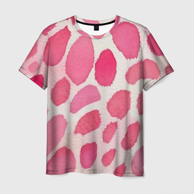 Мужская футболка 3D с принтом Розовая пантера паттерн в Курске, 100% полиэфир | прямой крой, круглый вырез горловины, длина до линии бедер | Тематика изображения на принте: 