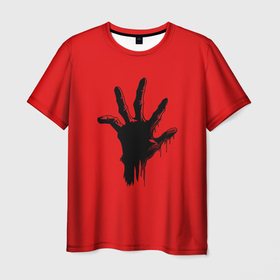 Мужская футболка 3D с принтом Dead by Daylight x Left 4 Dead в Кировске, 100% полиэфир | прямой крой, круглый вырез горловины, длина до линии бедер | 
