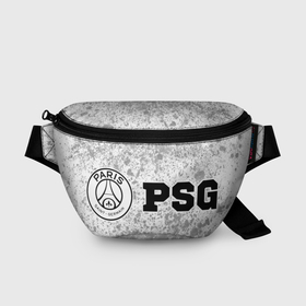 Поясная сумка 3D с принтом PSG sport на светлом фоне по горизонтали в Петрозаводске, 100% полиэстер | плотная ткань, ремень с регулируемой длиной, внутри несколько карманов для мелочей, основное отделение и карман с обратной стороны сумки застегиваются на молнию | 