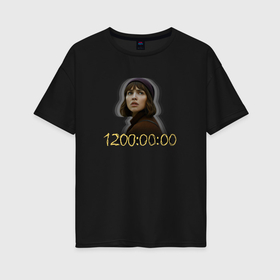 Женская футболка хлопок Oversize с принтом Задача трёх тел   числа в Новосибирске, 100% хлопок | свободный крой, круглый ворот, спущенный рукав, длина до линии бедер
 | 