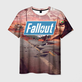Мужская футболка 3D с принтом Fallout 2024 , 100% полиэфир | прямой крой, круглый вырез горловины, длина до линии бедер | 