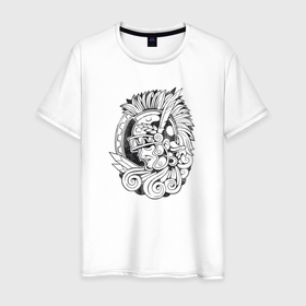Мужская футболка хлопок с принтом Мифический греческий бог войны в Тюмени, 100% хлопок | прямой крой, круглый вырез горловины, длина до линии бедер, слегка спущенное плечо. | 