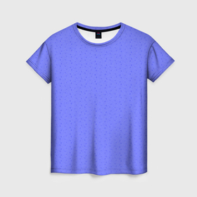 Женская футболка 3D с принтом Васильковый однотонный в крапинку в Петрозаводске, 100% полиэфир ( синтетическое хлопкоподобное полотно) | прямой крой, круглый вырез горловины, длина до линии бедер | 