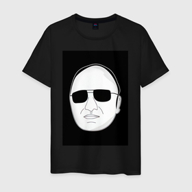 Мужская футболка хлопок с принтом Чиназес в очках мем в Санкт-Петербурге, 100% хлопок | прямой крой, круглый вырез горловины, длина до линии бедер, слегка спущенное плечо. | 