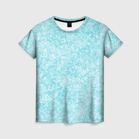 Женская футболка 3D с принтом Светлый бело голубой текстура в Петрозаводске, 100% полиэфир ( синтетическое хлопкоподобное полотно) | прямой крой, круглый вырез горловины, длина до линии бедер | 