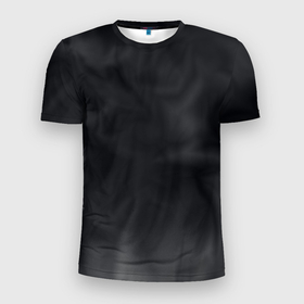 Мужская футболка 3D Slim с принтом Тёмный серый дымчатый , 100% полиэстер с улучшенными характеристиками | приталенный силуэт, круглая горловина, широкие плечи, сужается к линии бедра | 