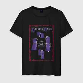 Мужская футболка хлопок с принтом Depeche Mode   Sofad devotional в Екатеринбурге, 100% хлопок | прямой крой, круглый вырез горловины, длина до линии бедер, слегка спущенное плечо. | Тематика изображения на принте: 