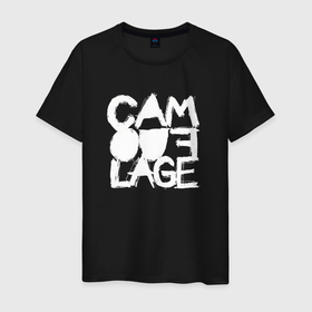 Мужская футболка хлопок с принтом Camouflage   A synthpop band from germany в Курске, 100% хлопок | прямой крой, круглый вырез горловины, длина до линии бедер, слегка спущенное плечо. | 