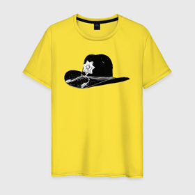Мужская футболка хлопок с принтом С шляпой Рика Граймса в Кировске, 100% хлопок | прямой крой, круглый вырез горловины, длина до линии бедер, слегка спущенное плечо. | 