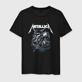 Мужская футболка хлопок с принтом Metallica giants в Санкт-Петербурге, 100% хлопок | прямой крой, круглый вырез горловины, длина до линии бедер, слегка спущенное плечо. | Тематика изображения на принте: 