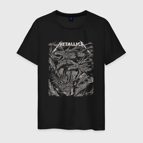 Мужская футболка хлопок с принтом Metallica giants в Кировске, 100% хлопок | прямой крой, круглый вырез горловины, длина до линии бедер, слегка спущенное плечо. | Тематика изображения на принте: 
