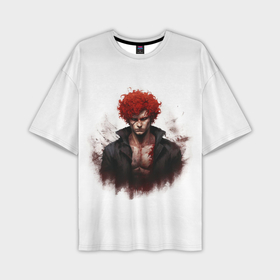 Мужская футболка oversize 3D с принтом Красноволосый парень со шрамами в Курске,  |  | Тематика изображения на принте: 