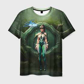 Мужская футболка 3D с принтом Stellar Blade Eve girl в Белгороде, 100% полиэфир | прямой крой, круглый вырез горловины, длина до линии бедер | Тематика изображения на принте: 
