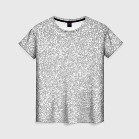 Женская футболка 3D с принтом Светлый серый текстура камень в Курске, 100% полиэфир ( синтетическое хлопкоподобное полотно) | прямой крой, круглый вырез горловины, длина до линии бедер | 
