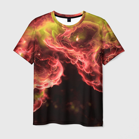 Мужская футболка 3D с принтом Адское пламя инферно   inferno flame в Белгороде, 100% полиэфир | прямой крой, круглый вырез горловины, длина до линии бедер | Тематика изображения на принте: 
