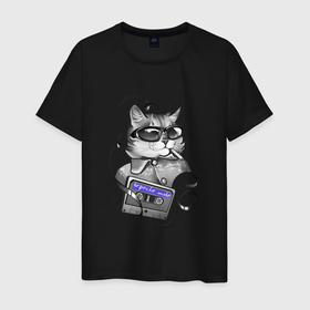 Мужская футболка хлопок с принтом Depeche Mode   Depeche cat в Екатеринбурге, 100% хлопок | прямой крой, круглый вырез горловины, длина до линии бедер, слегка спущенное плечо. | Тематика изображения на принте: 
