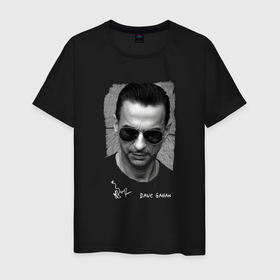 Мужская футболка хлопок с принтом Depeche Mode   Dave Gahan face в Новосибирске, 100% хлопок | прямой крой, круглый вырез горловины, длина до линии бедер, слегка спущенное плечо. | 