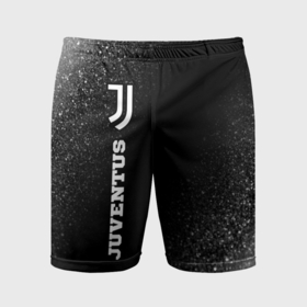 Мужские шорты спортивные с принтом Juventus sport на темном фоне по вертикали ,  |  | 