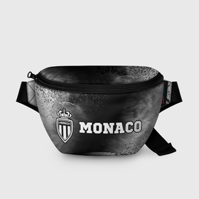 Поясная сумка 3D с принтом Monaco sport на темном фоне по горизонтали , 100% полиэстер | плотная ткань, ремень с регулируемой длиной, внутри несколько карманов для мелочей, основное отделение и карман с обратной стороны сумки застегиваются на молнию | 