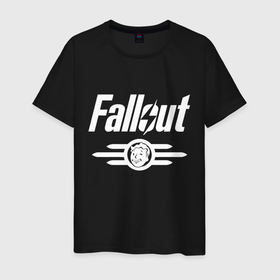 Мужская футболка хлопок с принтом Fallout   vault 33 , 100% хлопок | прямой крой, круглый вырез горловины, длина до линии бедер, слегка спущенное плечо. | Тематика изображения на принте: 