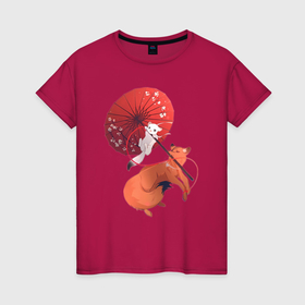 Женская футболка хлопок с принтом Собиратель цветов под кровавым дождем в Петрозаводске, 100% хлопок | прямой крой, круглый вырез горловины, длина до линии бедер, слегка спущенное плечо | 
