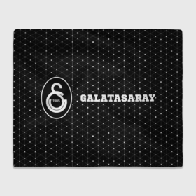 Плед 3D с принтом Galatasaray sport на темном фоне по горизонтали , 100% полиэстер | закругленные углы, все края обработаны. Ткань не мнется и не растягивается | 