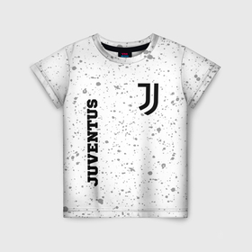 Детская футболка 3D с принтом Juventus sport на светлом фоне вертикально в Петрозаводске, 100% гипоаллергенный полиэфир | прямой крой, круглый вырез горловины, длина до линии бедер, чуть спущенное плечо, ткань немного тянется | 