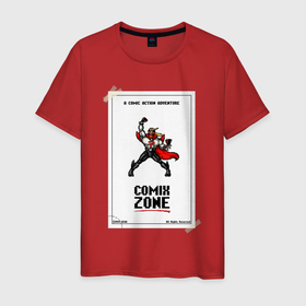 Мужская футболка хлопок с принтом Comix zone   power в Тюмени, 100% хлопок | прямой крой, круглый вырез горловины, длина до линии бедер, слегка спущенное плечо. | 