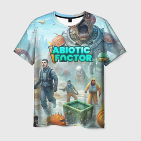 Мужская футболка 3D с принтом Abiotic Factor мир монстров в Курске, 100% полиэфир | прямой крой, круглый вырез горловины, длина до линии бедер | 