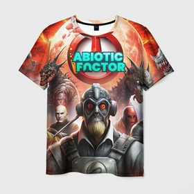 Мужская футболка 3D с принтом Abiotic Factor темные монстры в Петрозаводске, 100% полиэфир | прямой крой, круглый вырез горловины, длина до линии бедер | 