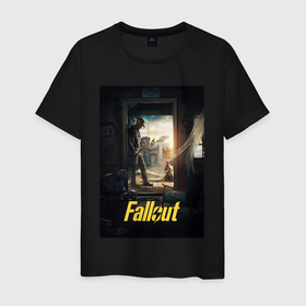 Мужская футболка хлопок с принтом Fallout   The Ghoul в Тюмени, 100% хлопок | прямой крой, круглый вырез горловины, длина до линии бедер, слегка спущенное плечо. | 