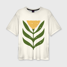 Женская футболка oversize 3D с принтом Абстрактный ретро цветок ,  |  | 