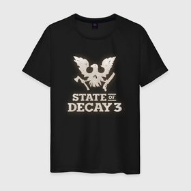 Мужская футболка хлопок с принтом State of decay 3 logo в Екатеринбурге, 100% хлопок | прямой крой, круглый вырез горловины, длина до линии бедер, слегка спущенное плечо. | 