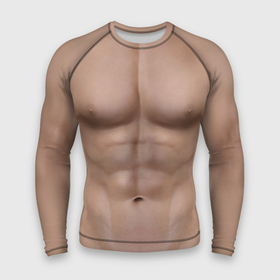 Мужской рашгард 3D с принтом Накаченное тело мужчины ,  |  | Тематика изображения на принте: 