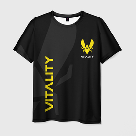 Мужская футболка 3D с принтом Команда Vitality в Тюмени, 100% полиэфир | прямой крой, круглый вырез горловины, длина до линии бедер | 