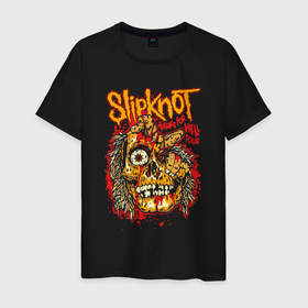 Мужская футболка хлопок с принтом Slipknot  rock band в Курске, 100% хлопок | прямой крой, круглый вырез горловины, длина до линии бедер, слегка спущенное плечо. | 